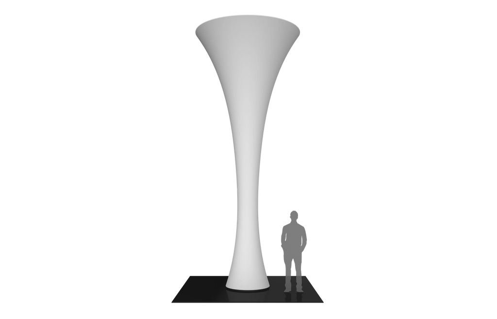 FORMULATE FUNNEL 01 TENSION FABRIC STRUCTURE Orbus Formulate Fabric Displays