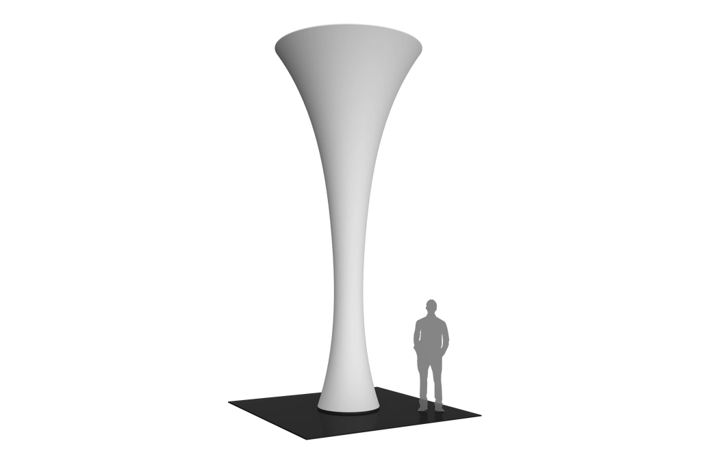 FORMULATE FUNNEL 01 TENSION FABRIC STRUCTURE Orbus Formulate Fabric Displays