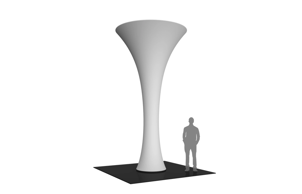 FORMULATE FUNNEL 02 TENSION FABRIC STRUCTURE Orbus Formulate Fabric Displays