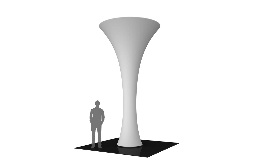 FORMULATE FUNNEL 02 TENSION FABRIC STRUCTURE Orbus Formulate Fabric Displays